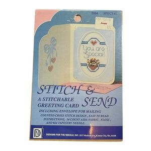Designs For The Needle You Are Special Counted Cross Stitch Card Kit New Vintage